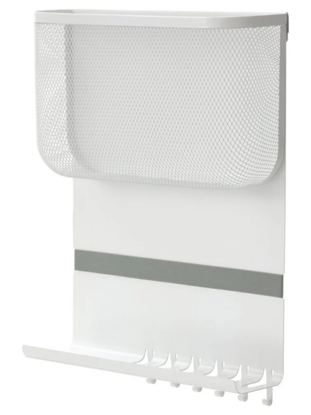 IKEA White Metal Mesh Wall Organizer DRÖNJÖNS Design Johanna Jelinek